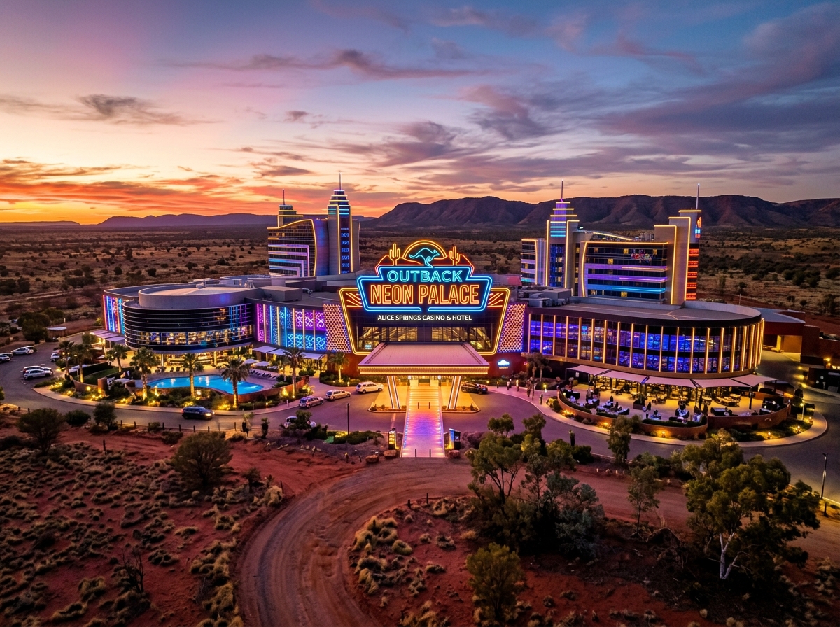 Outback Neon Palace luxury resort in Alice Springs